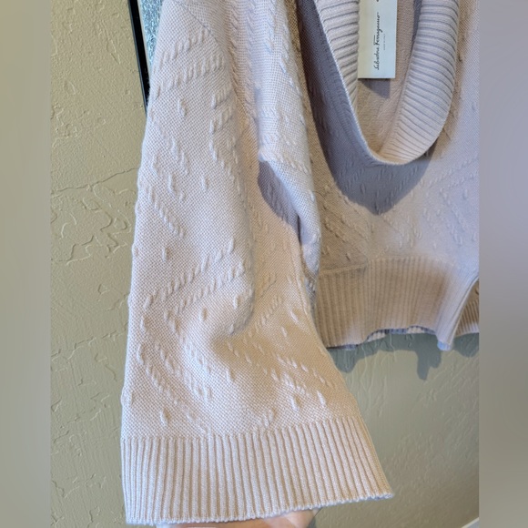Salvatore, Ferragamo Authentic Cowl Neck Sweater, NWT, Blush - Picture 8 of 8